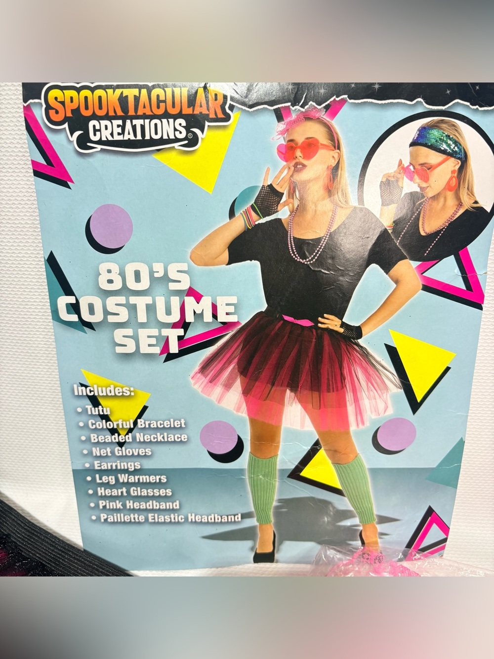 Womans' 80s Pink & Black Tutu Costume Set
